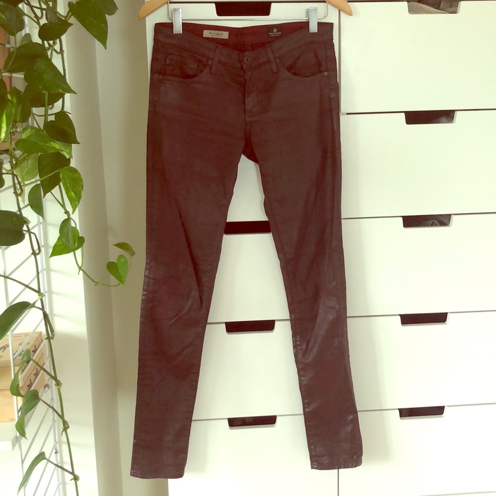 AG super skinny waxed jeans